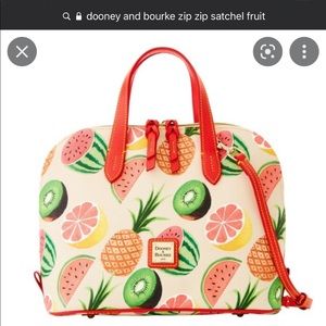 Dooney and Bourke Zip Zip Satchel Fruit - fun fruit print purse